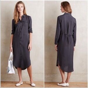Anthropologie Charcoal Midi Dress